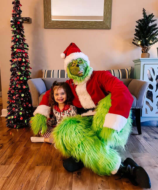 How the Grinch Stole Christmas Cosplay Costume Grinch Bodysuit For Kids  Adult