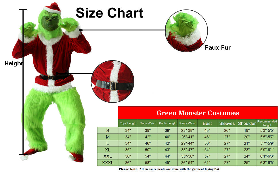 Grinch Costume [7 in 1]
