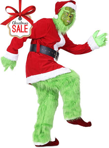  Dr. Seuss The Grinch Santa Costume Deluxe with Full