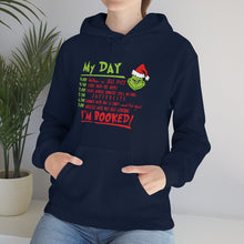 Load image into Gallery viewer, My Day I&#39;m Booked Grinch Christmas - Unisex Hoodie
